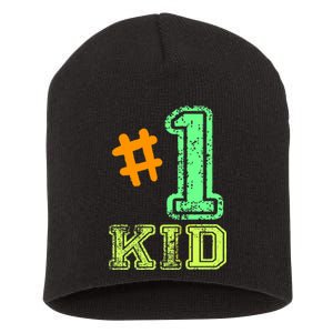 #1 Kid Short Acrylic Beanie