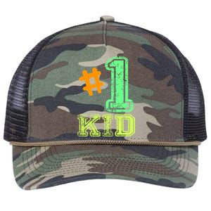 #1 Kid Retro Rope Trucker Hat Cap