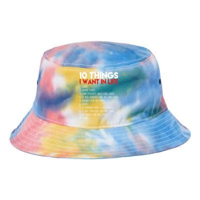 10 Things I Want In life Cars And More Cars Tie Dye Newport Bucket Hat