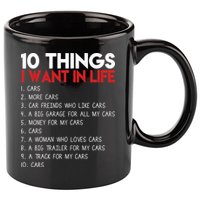 10 Things I Want In life Cars And More Cars 11oz C Handle Ceramic Mug