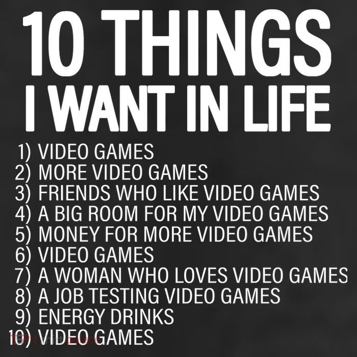 10 Things I Want In Life Funny Gamer 11oz C Handle Ceramic Mug