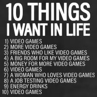 10 Things I Want In Life Funny Gamer 15oz Campfire Ceramic Mug