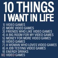 10 Things I Want In Life Funny Gamer Bag