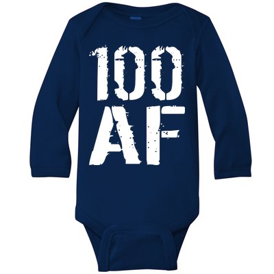 100 AF 100th Birthday Baby Long Sleeve Bodysuit