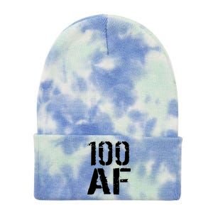 100 AF 100th Birthday Tie Dye 12in Knit Beanie