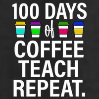 100 Days Of Coffee Teaching Repeat School Adult Drive Performance Visor