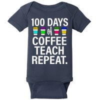 100 Days Of Coffee Teaching Repeat School Baby Bodysuit