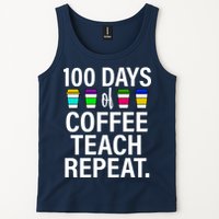 100 Days Of Coffee Teaching Repeat School Tank Top