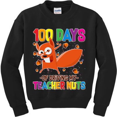 100 Days Of Driving My Teacher Nuts Kids Sweatshirt