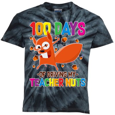 100 Days Of Driving My Teacher Nuts Kids Tie-Dye T-Shirt