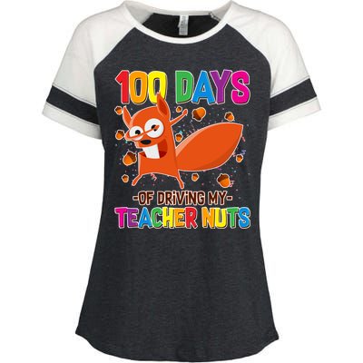 100 Days Of Driving My Teacher Nuts Enza Ladies Jersey Colorblock Tee