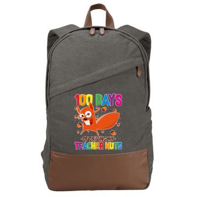 100 Days Of Driving My Teacher Nuts Cotton Canvas Backpack