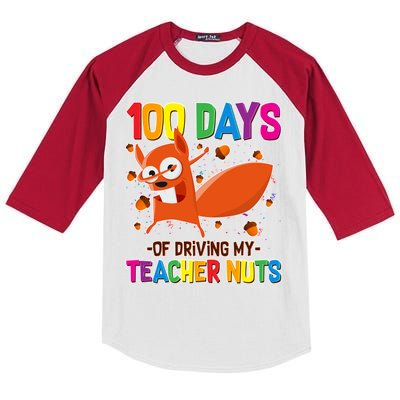 100 Days Of Driving My Teacher Nuts Kids Colorblock Raglan Jersey