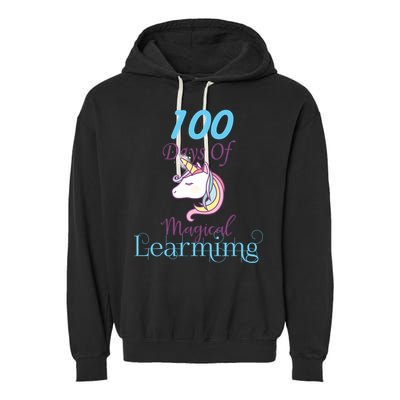 100 Days Of Magical Learning Garment-Dyed Fleece Hoodie