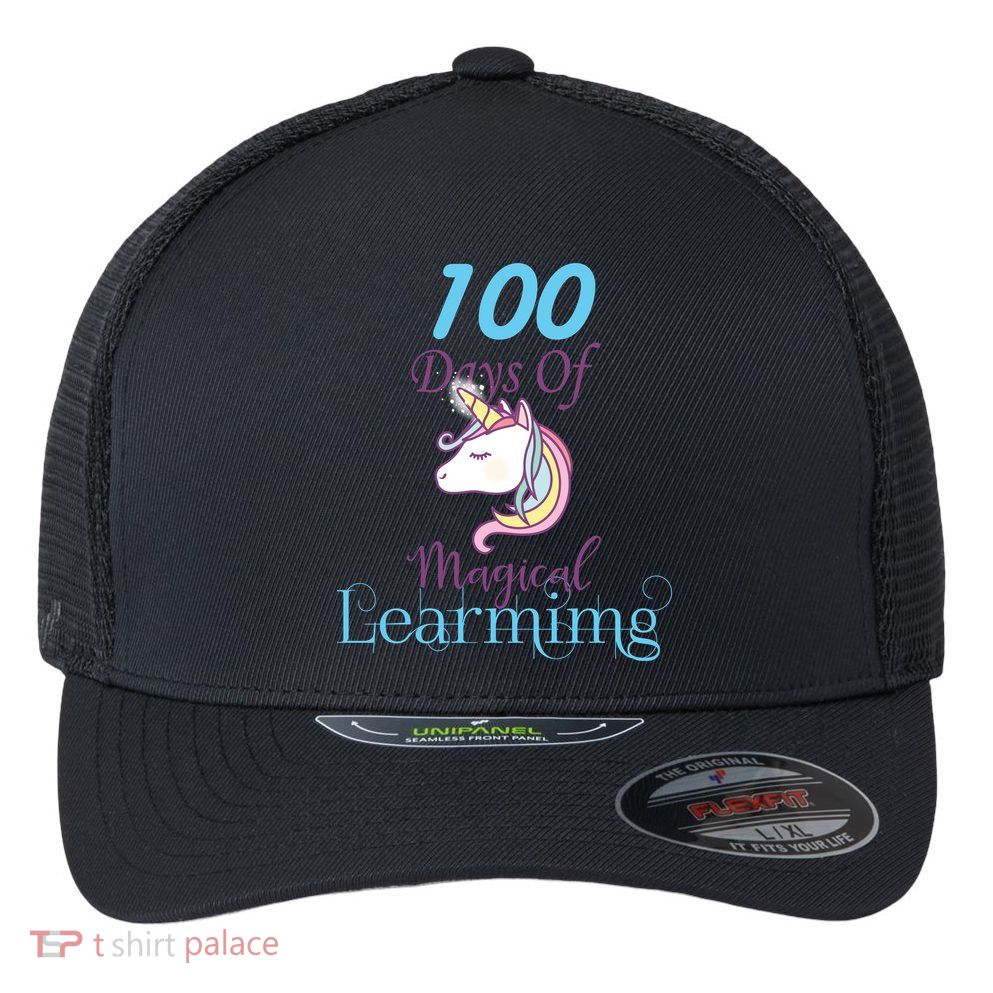 100 Days Of Magical Learning Flexfit Unipanel Trucker Cap