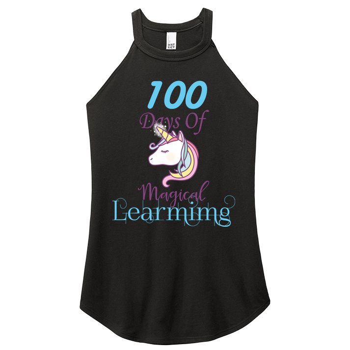 100 Days Of Magical Learning Women's Perfect Tri Rocker Tank