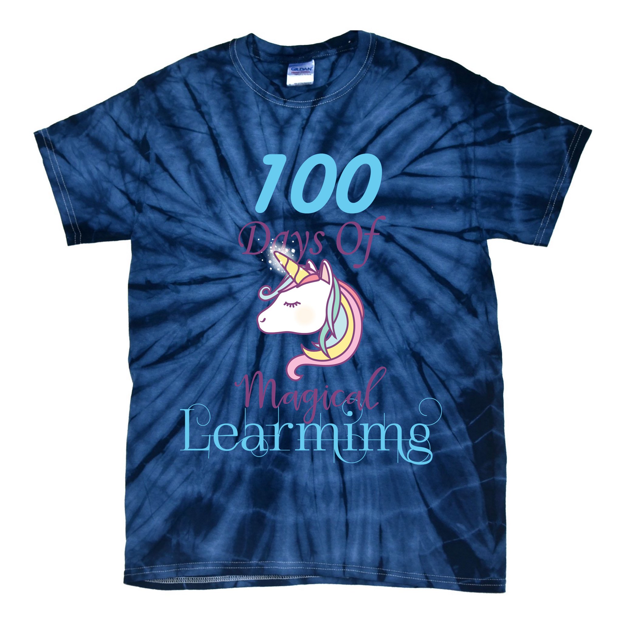 100 Days Of Magical Learning Tie-Dye T-Shirt