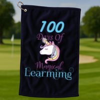 100 Days Of Magical Learning Golf Towel