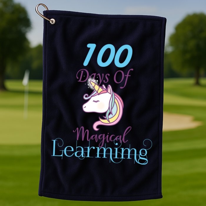 100 Days Of Magical Learning Golf Towel