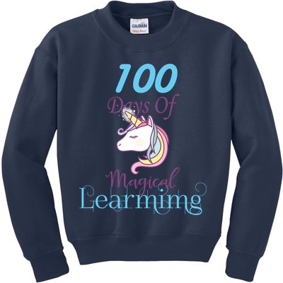 100 Days Of Magical Learning Kids Sweatshirt