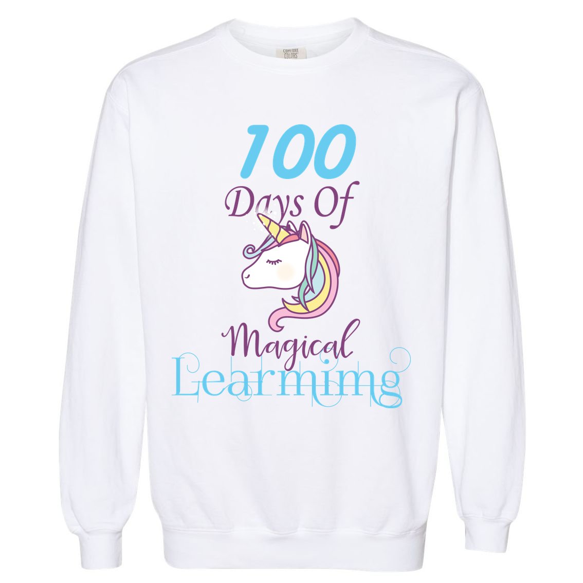 100 Days Of Magical Learning Garment-Dyed Sweatshirt