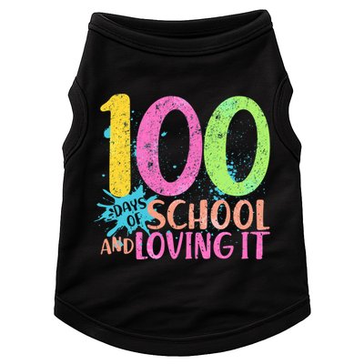 100 Days Of School And Loving It Doggie Tank