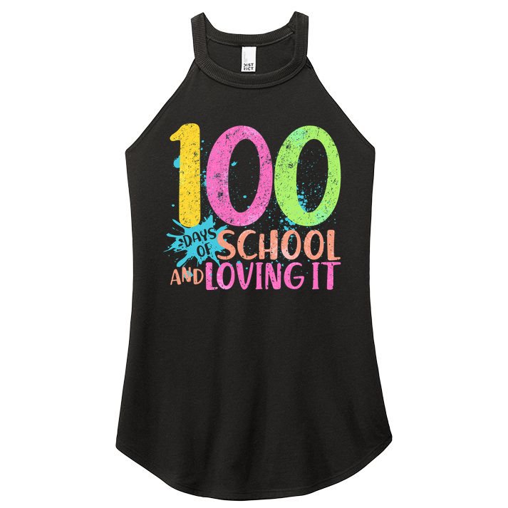 100 Days Of School And Loving It Women's Perfect Tri Rocker Tank