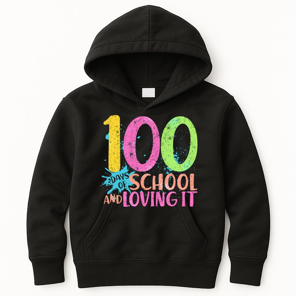 100 Days Of School And Loving It Kids Hoodie