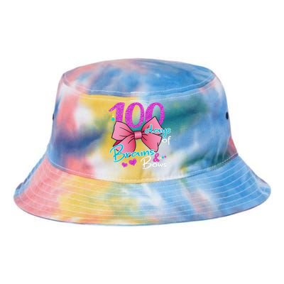 100 Days Of School Brains and Bows Tie Dye Newport Bucket Hat