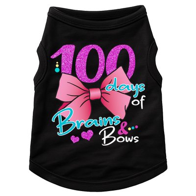 100 Days Of School Brains and Bows Doggie Tank