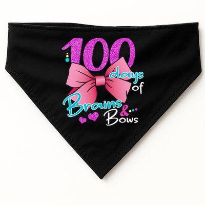 100 Days Of School Brains and Bows USA-Made Doggie Bandana