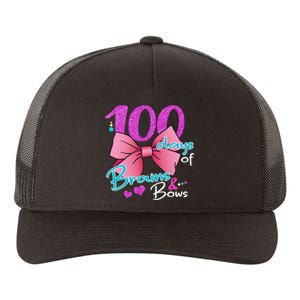 100 Days Of School Brains and Bows Yupoong Adult 5-Panel Trucker Hat