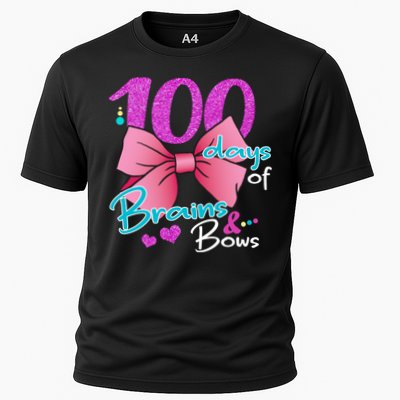 100 Days Of School Brains and Bows Performance Shirt
