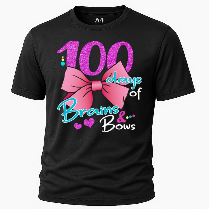 100 Days Of School Brains and Bows Performance Shirt
