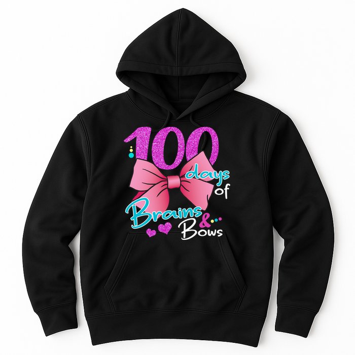 100 Days Of School Brains and Bows Hoodie
