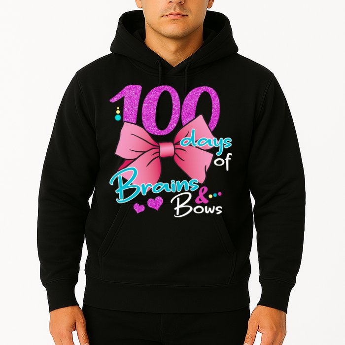 100 Days Of School Brains and Bows Hoodie