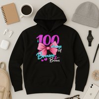 100 Days Of School Brains and Bows Hoodie