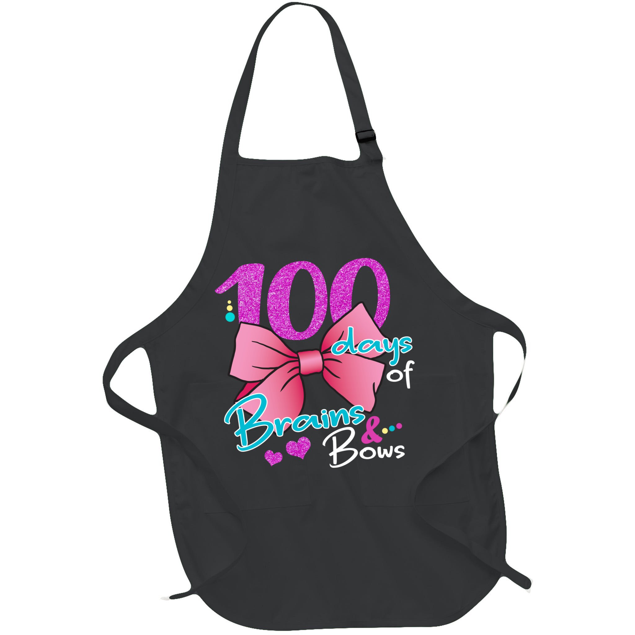 100 Days Of School Brains and Bows Apron
