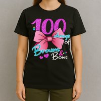 100 Days Of School Brains and Bows T-Shirt