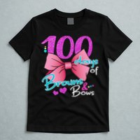 100 Days Of School Brains and Bows T-Shirt