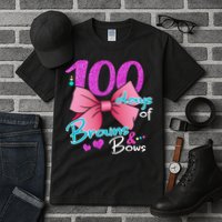 100 Days Of School Brains and Bows Tall T-Shirt