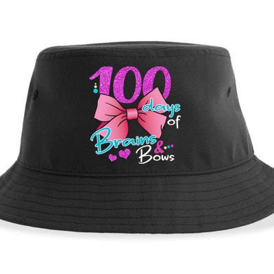 100 Days Of School Brains and Bows Sustainable Bucket Hat