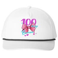 100 Days Of School Brains and Bows Snapback Five-Panel Rope Hat