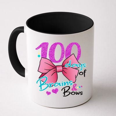 100 Days Of School Brains and Bows Mug