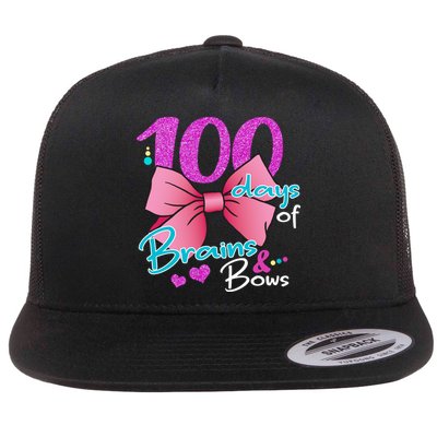 100 Days Of School Brains and Bows Flatbill Hat