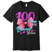100 Days Of School Brains and Bows Premium T-Shirt