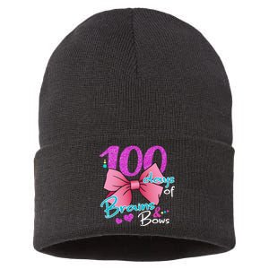 100 Days Of School Brains and Bows Sustainable Knit Beanie