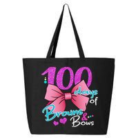 100 Days Of School Brains and Bows 25L Jumbo Tote