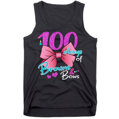 100 Days Of School Brains and Bows Tank Top
