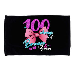 100 Days Of School Brains and Bows Microfiber Hand Towel